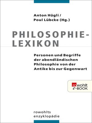 cover image of Philosophielexikon